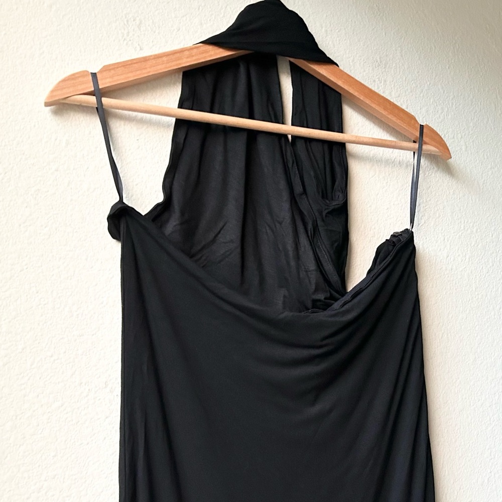 NWT Alieva DASHA One Shoulder MODERN MIDI Fitted DRESS in BLACK Sz M - Picture 10 of 15